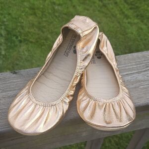 The Storehouse Flats Rose Gold Leather Ballet Flats – Size 8